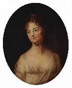 TISCHBEIN, Johann Heinrich Wilhelm Portrat einer Frau, Oval china oil painting artist